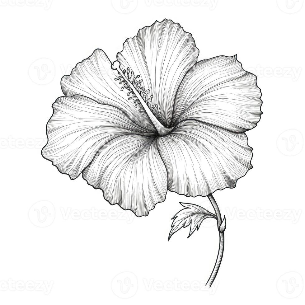 floral Hibiscus flower photo