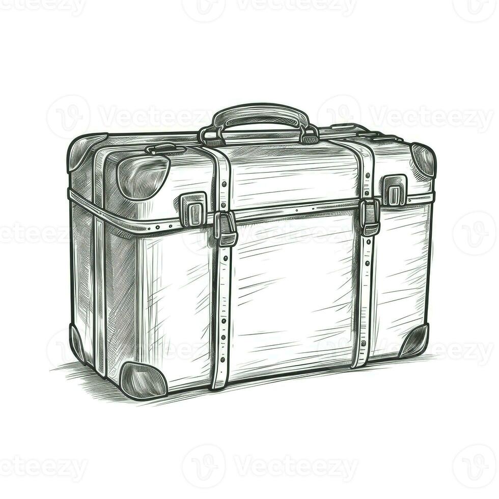 equipaje retro viaje maleta ai generado foto