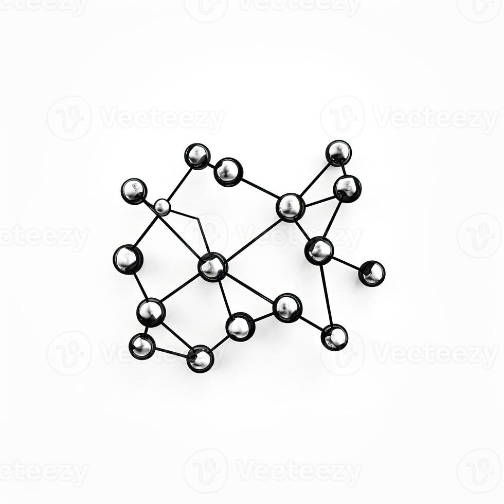 químico molecular estructura ai generado foto