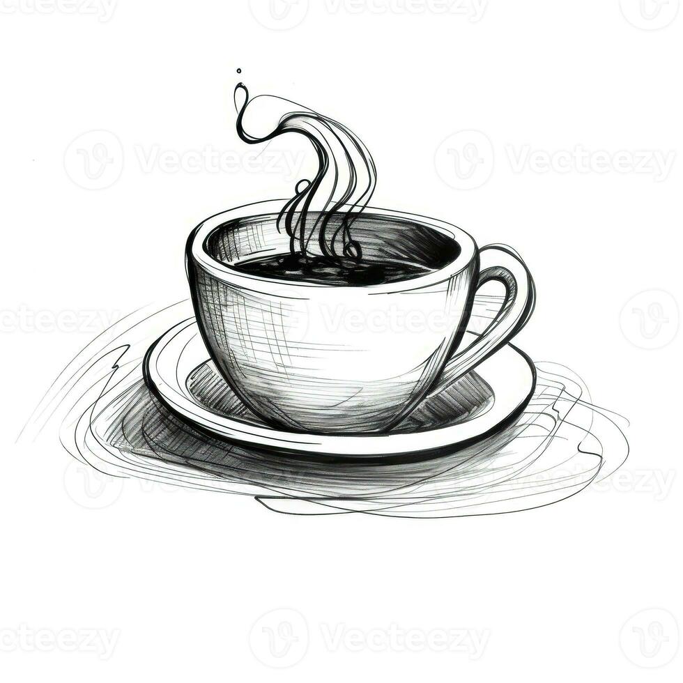 hot cup of coffee ai generated photo