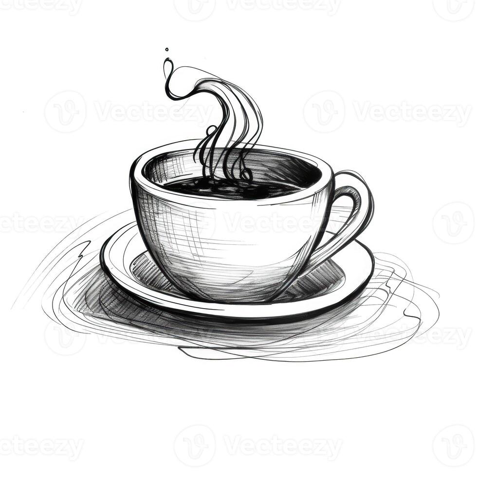 hot cup of coffee photo
