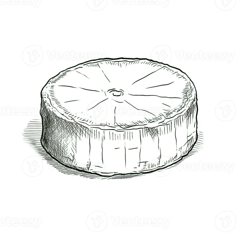 slice camembert cheese ai generated photo