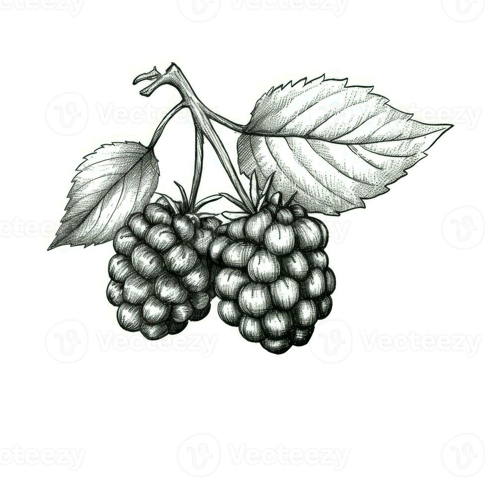 fruit blackberry ai generated photo