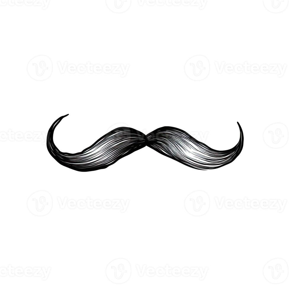 black Mustache ai generated photo