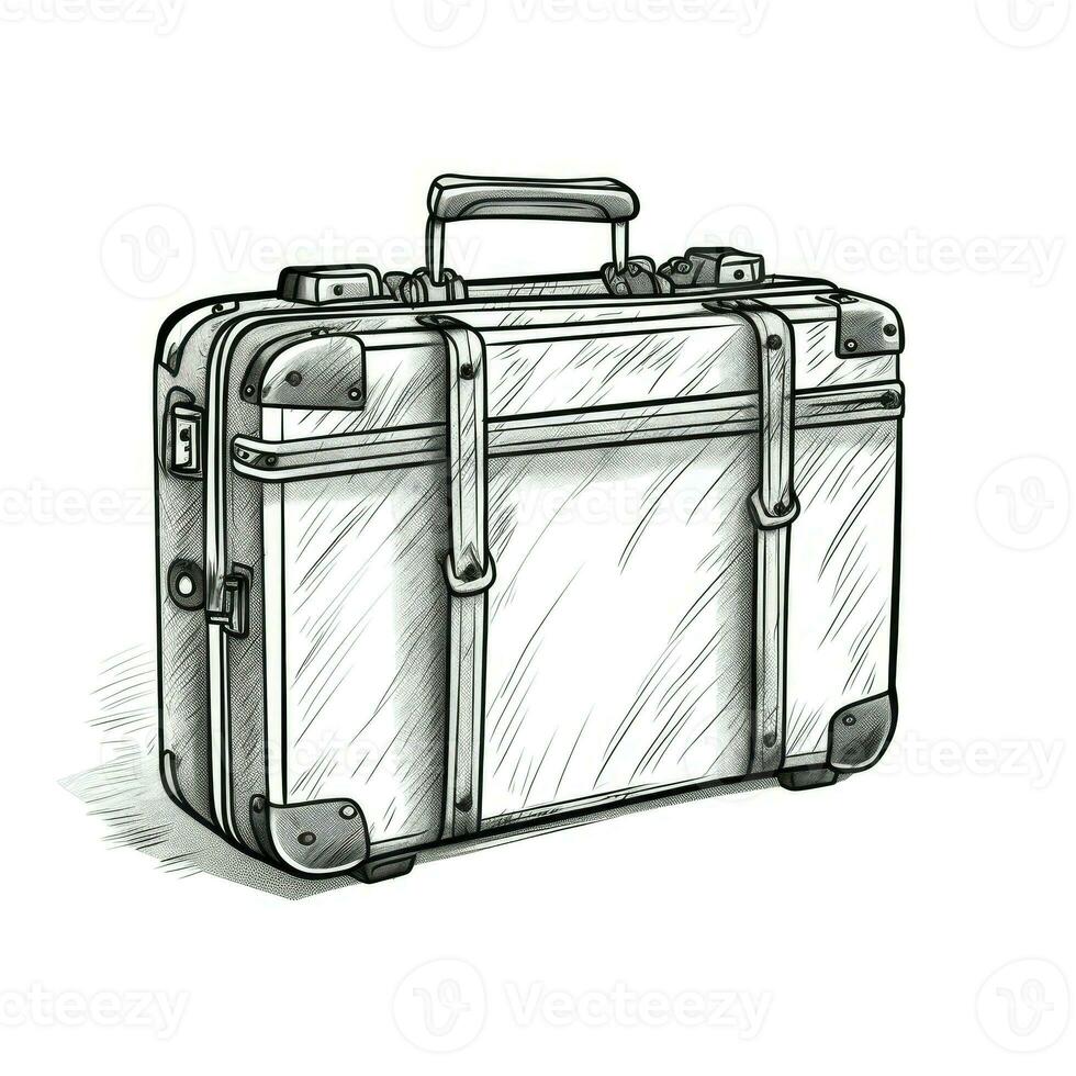bag retro travel suitcase ai generated photo