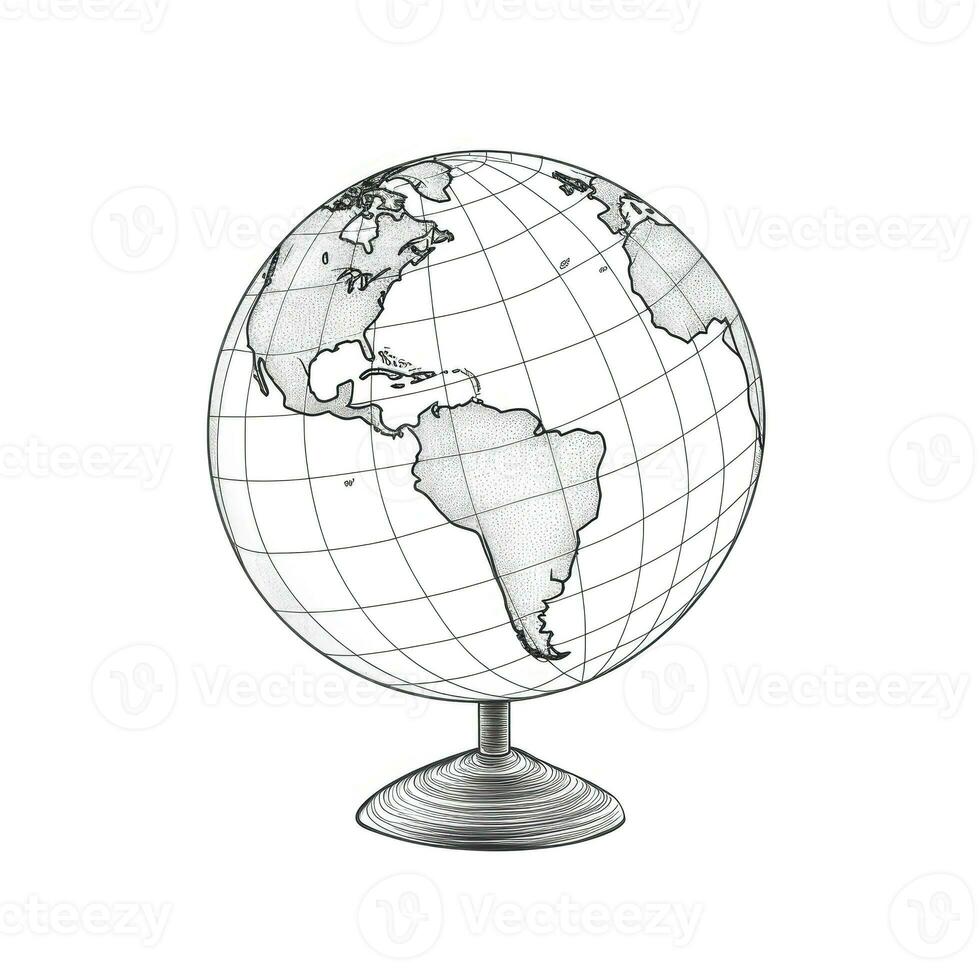map globe ai generated photo