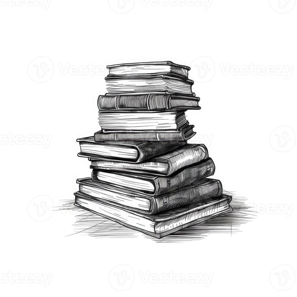 textbook stack of books photo