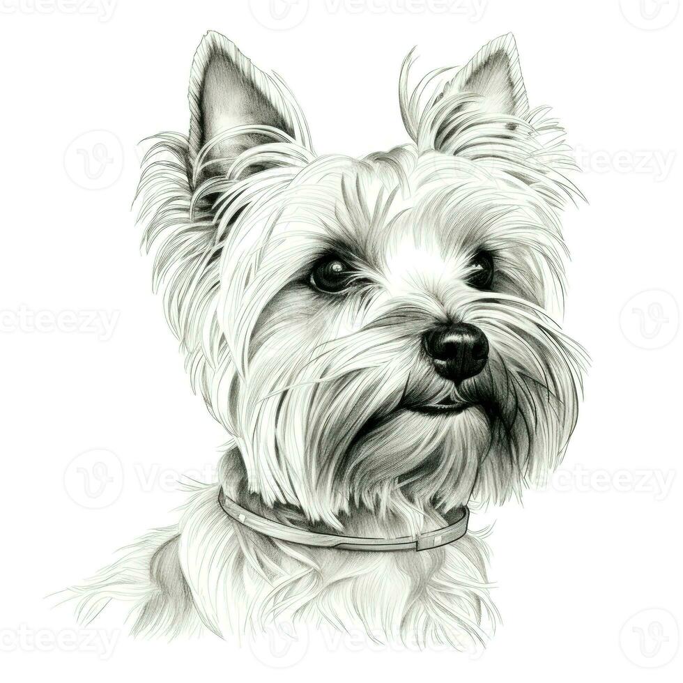 background Yorkshire Terrier Dog ai generated photo