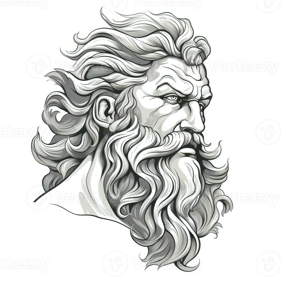 zeus poseidon god ai generated photo