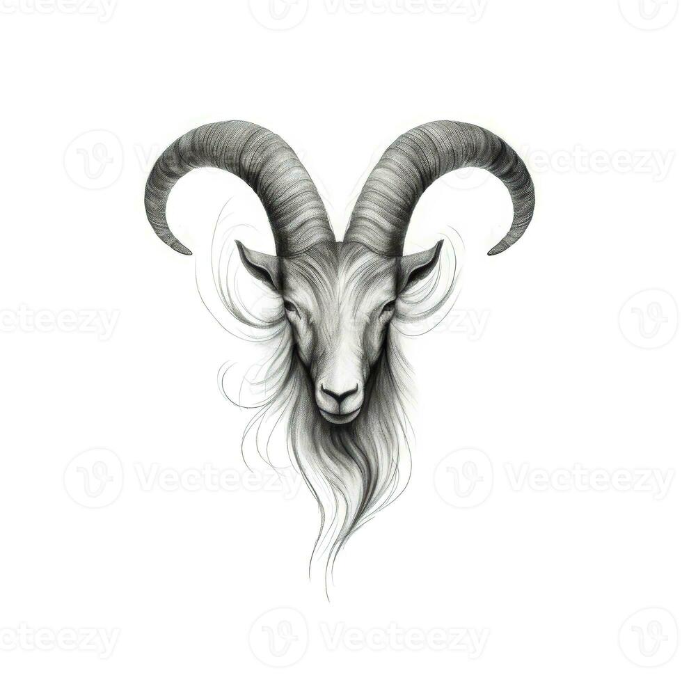 goat bighorn horn ai generated photo