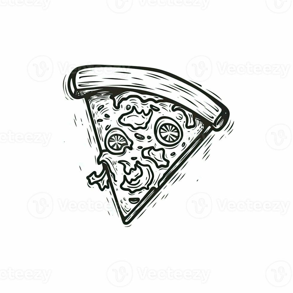top pizza slice ai generated photo