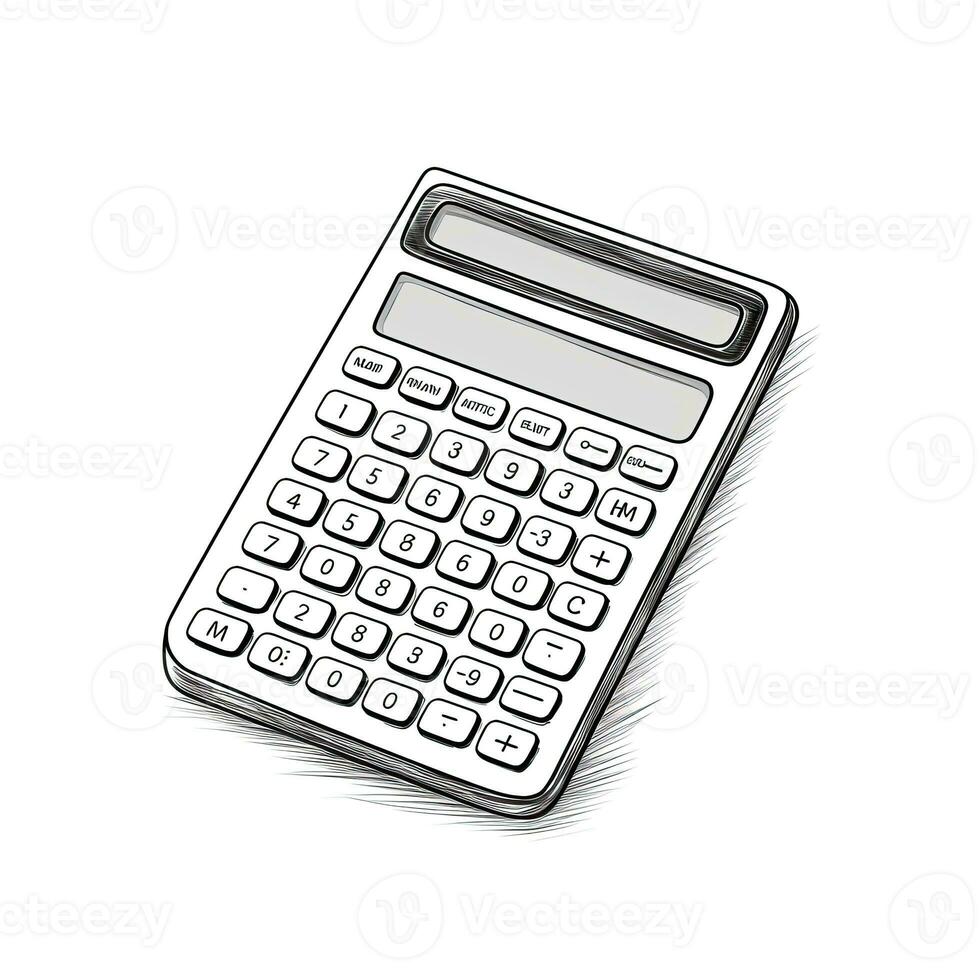 financiero calculadora ai generado foto