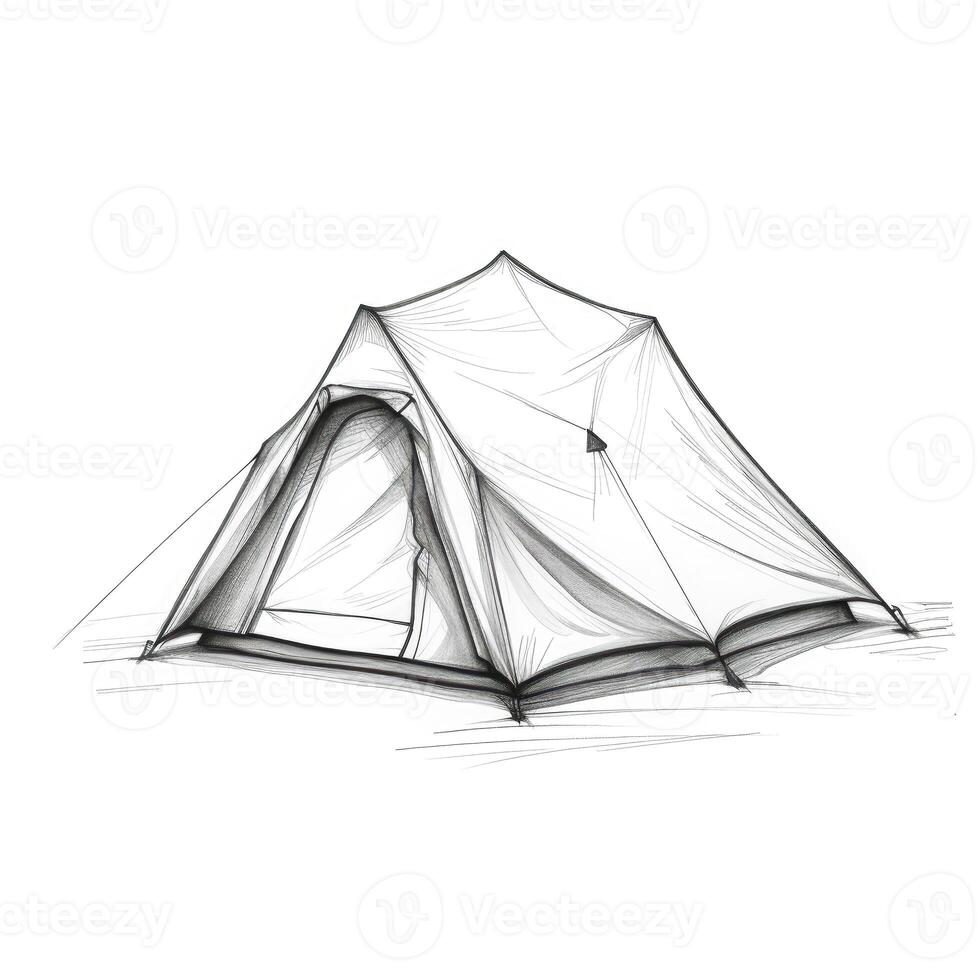 summer camping tent ai generated photo