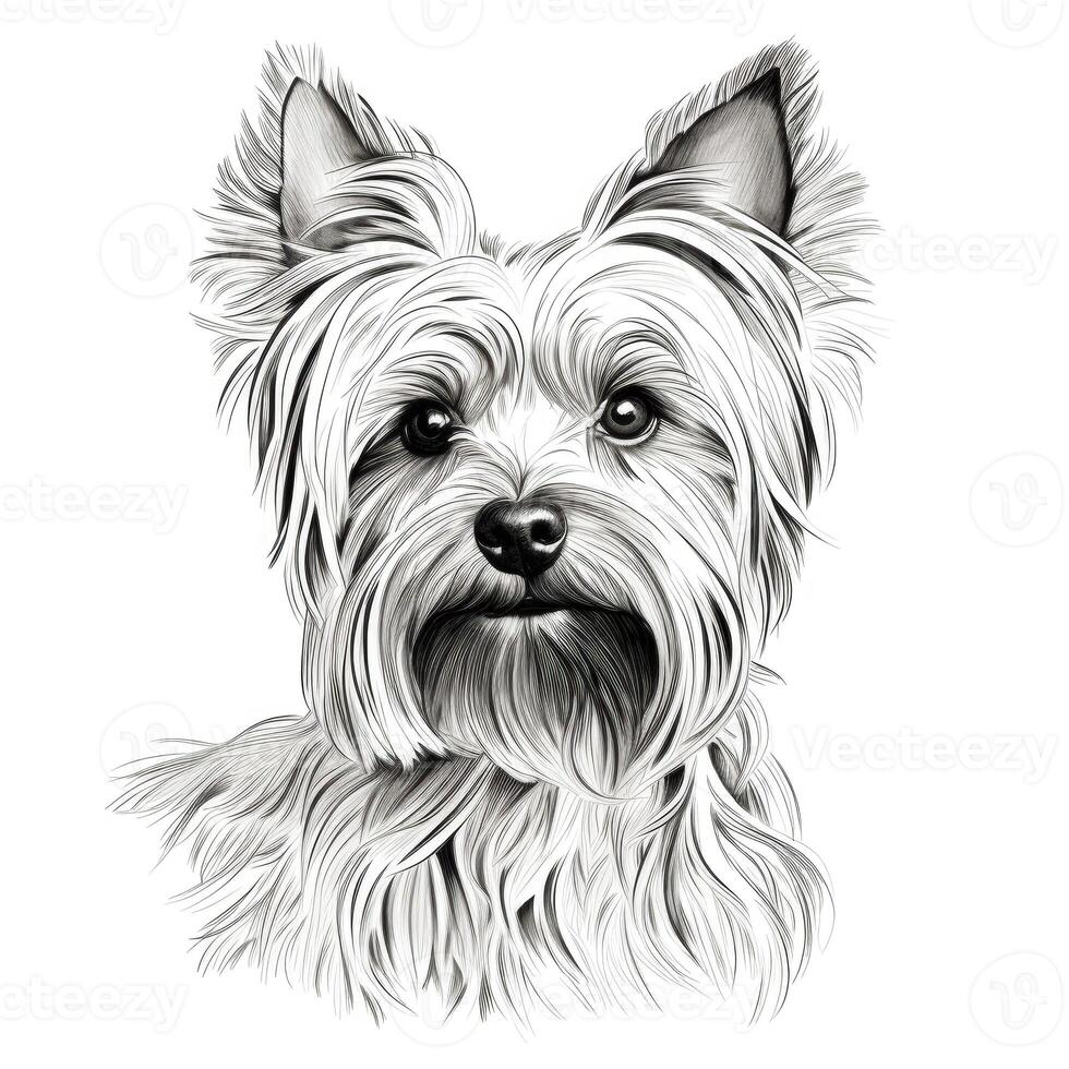 cute Yorkshire Terrier Dog ai generated photo