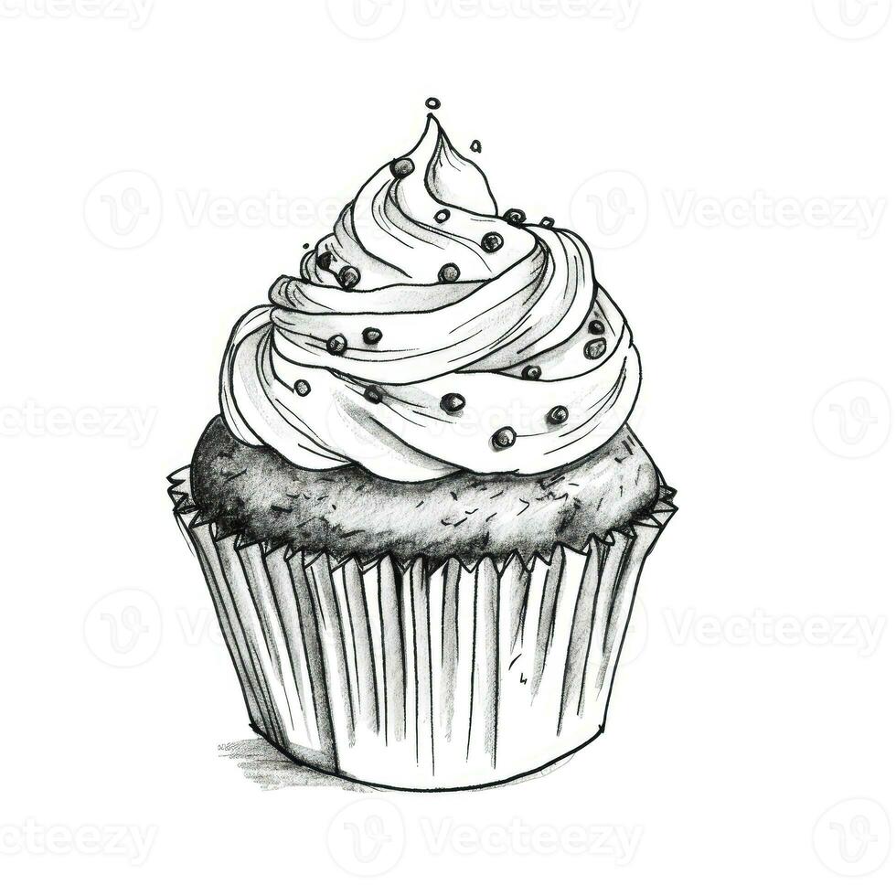 food cupcake ai generated photo