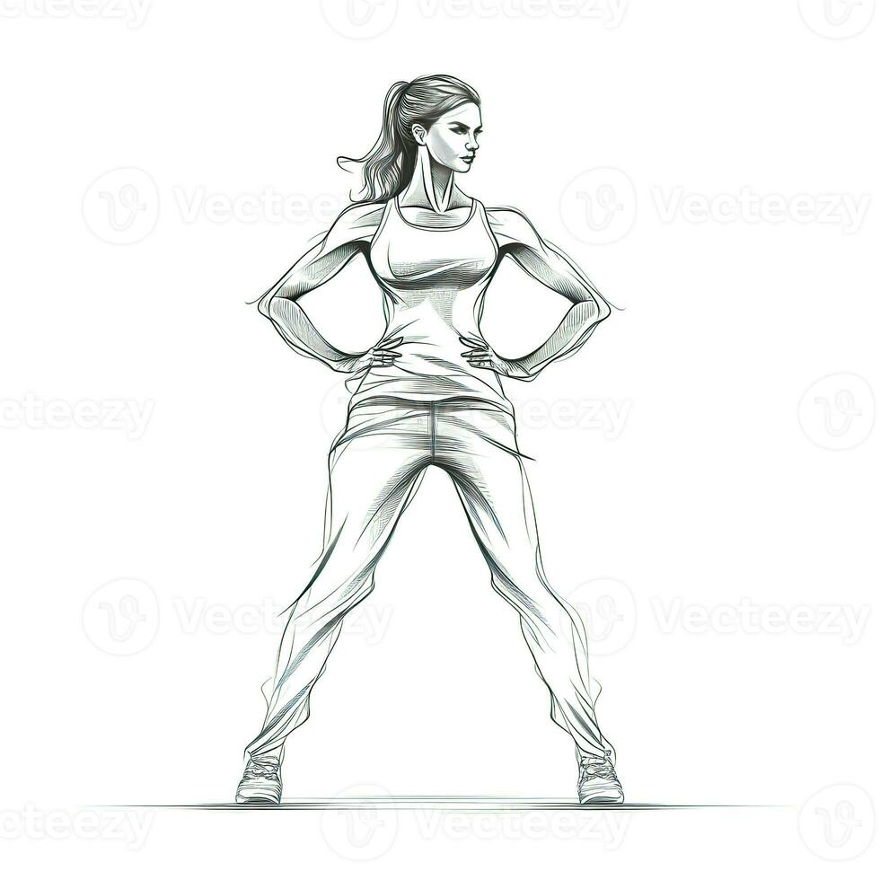 woman sportswear fitness ai generated photo