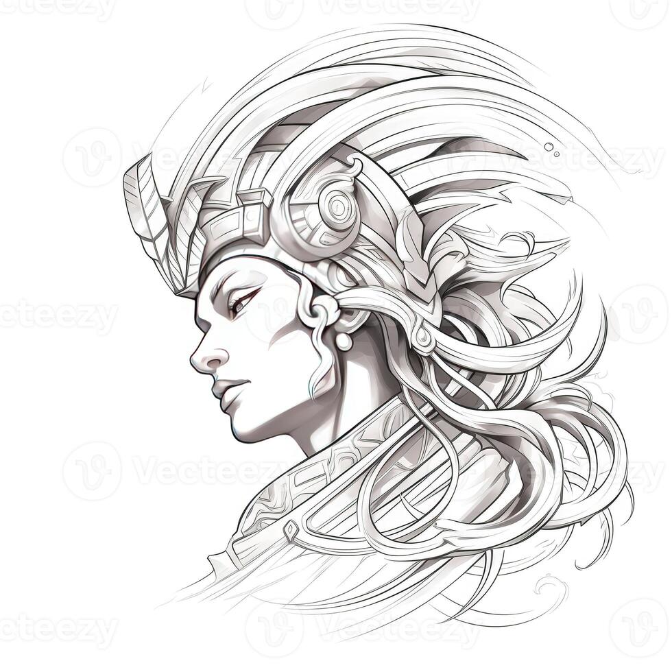 poseidon athena god ai generated photo