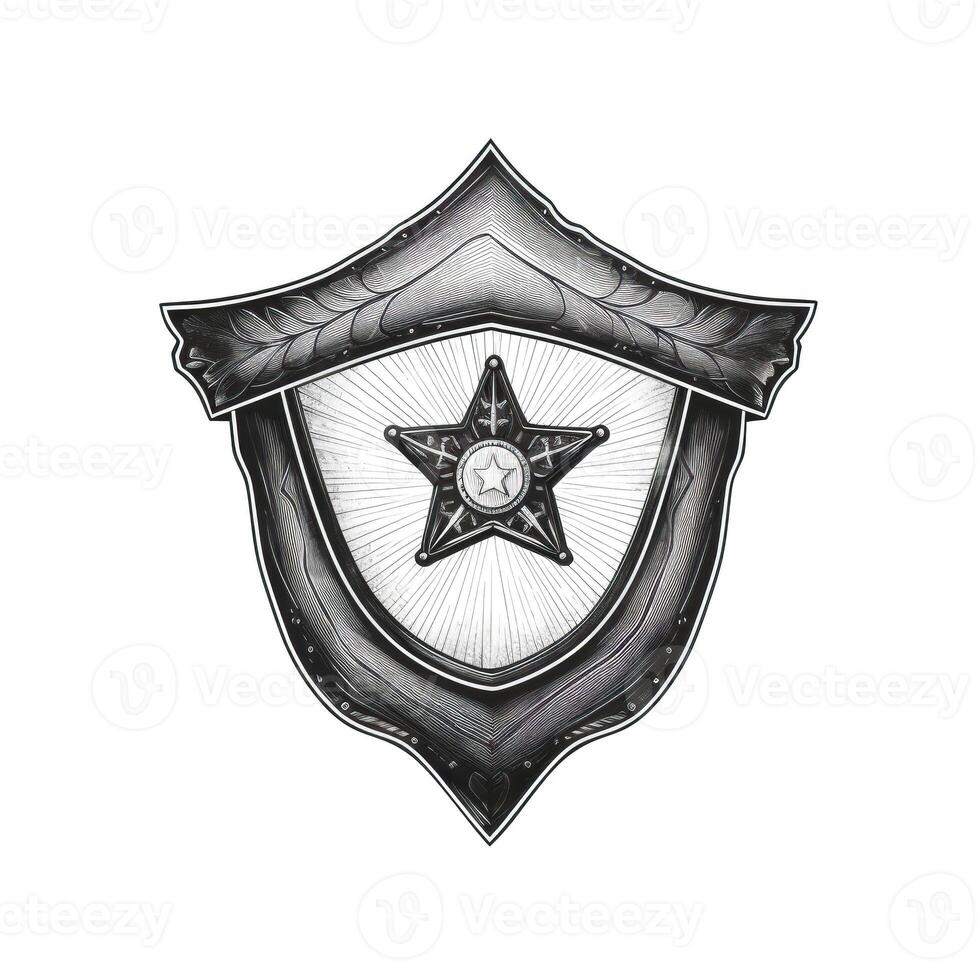 security Police badge ai generated photo