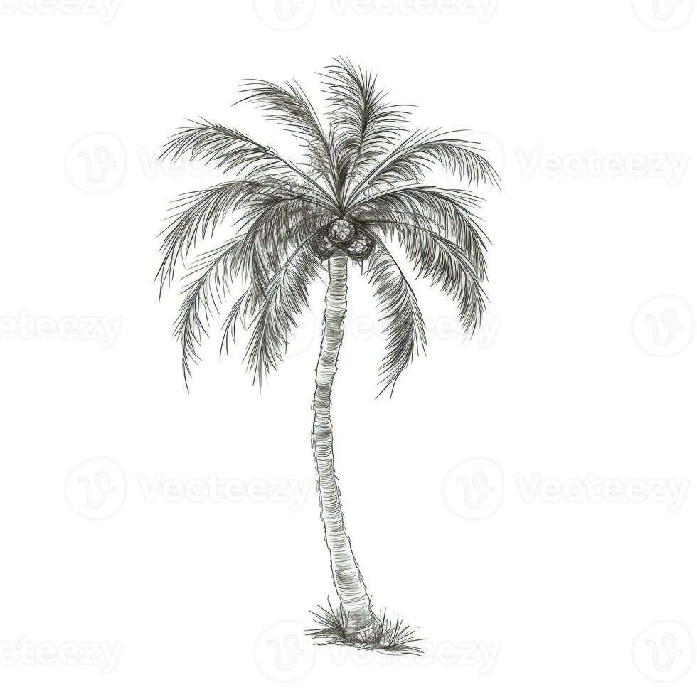 summer tropical palm tree ai generated photo