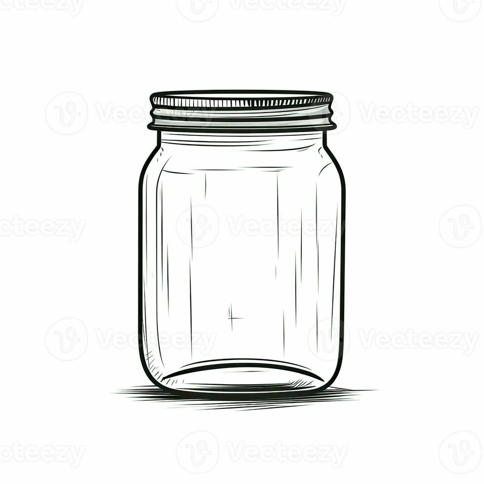 strawberry jam jar ai generated photo