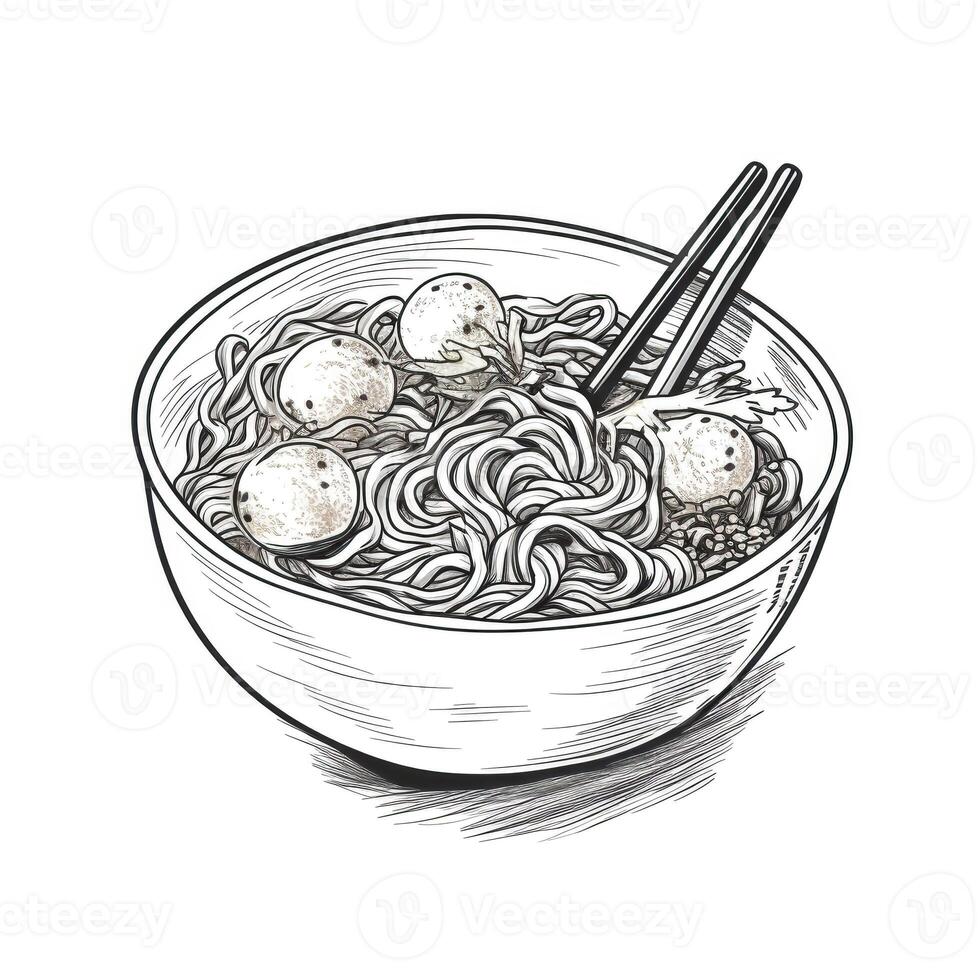 black Ramen Noodles photo