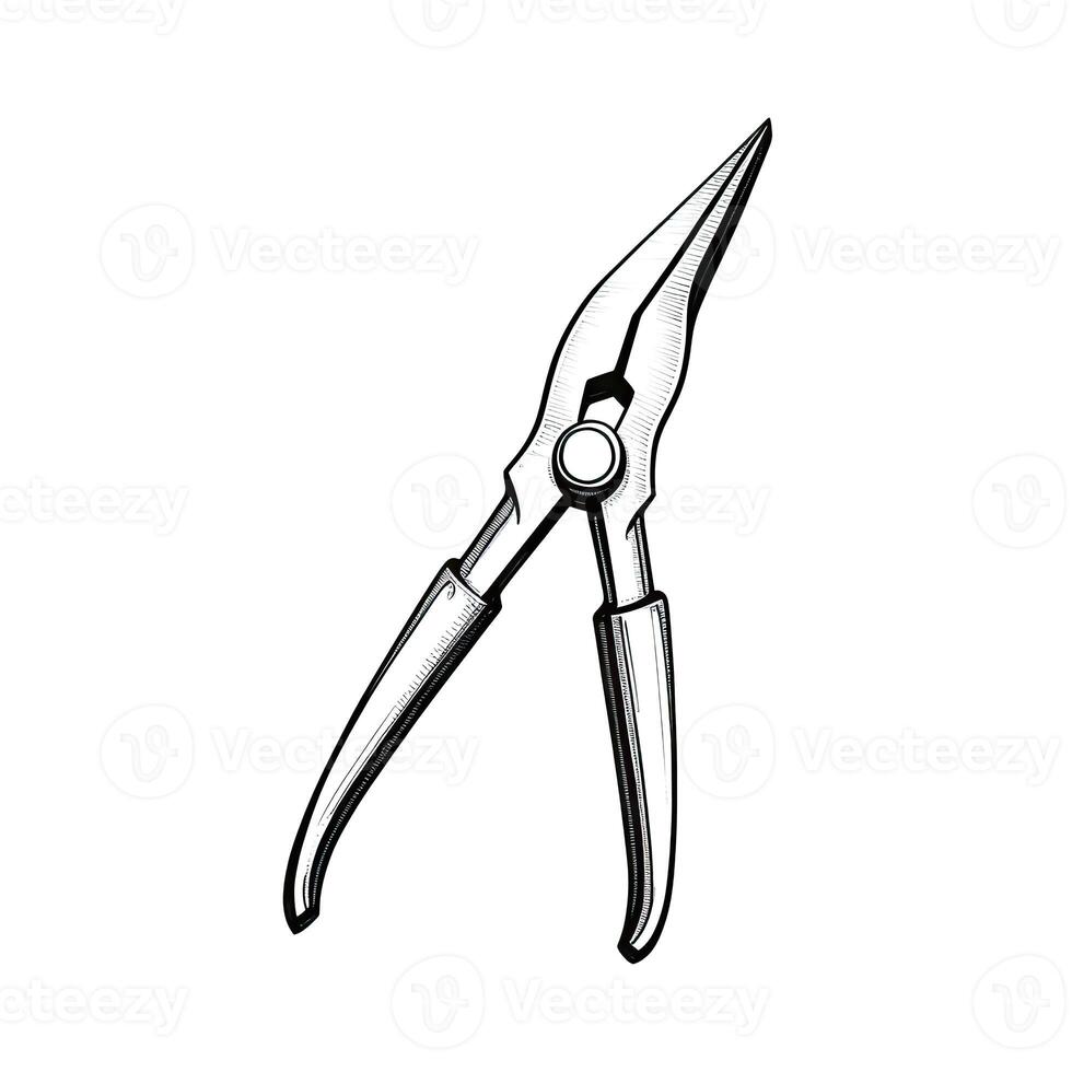 hammer plier tool ai generated photo