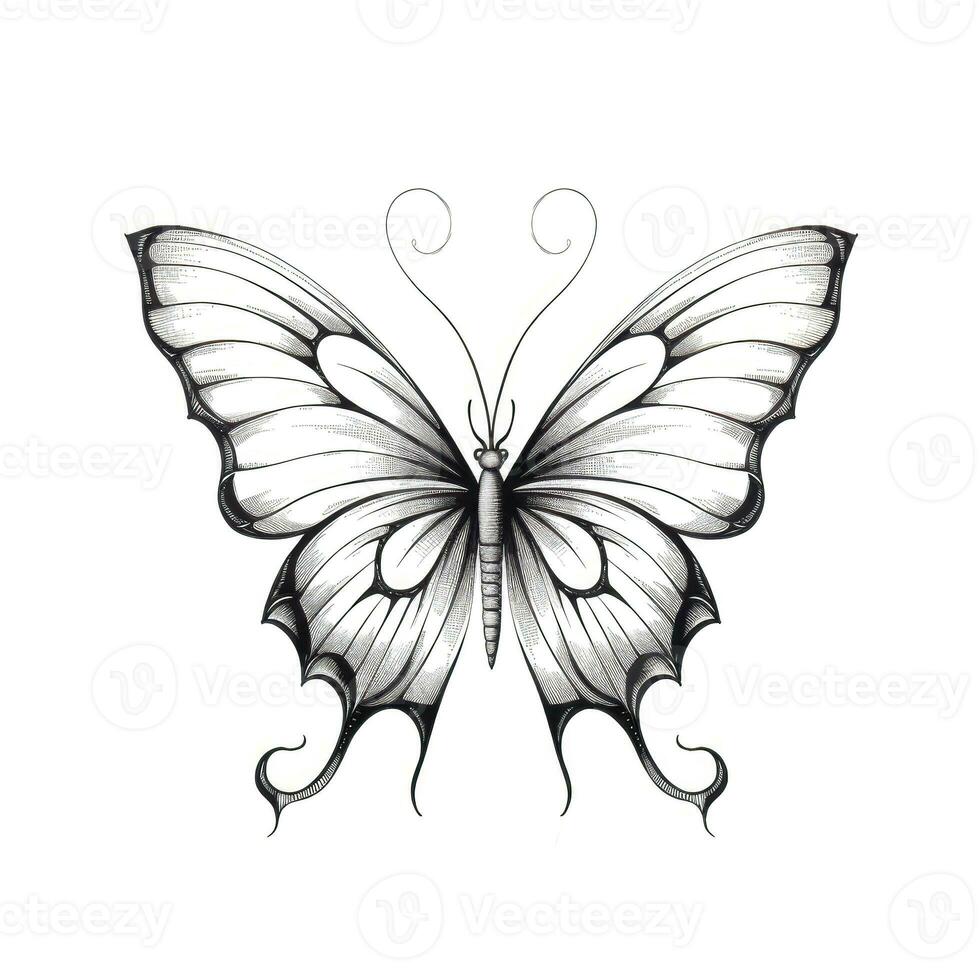 blue butterfly ai generated photo