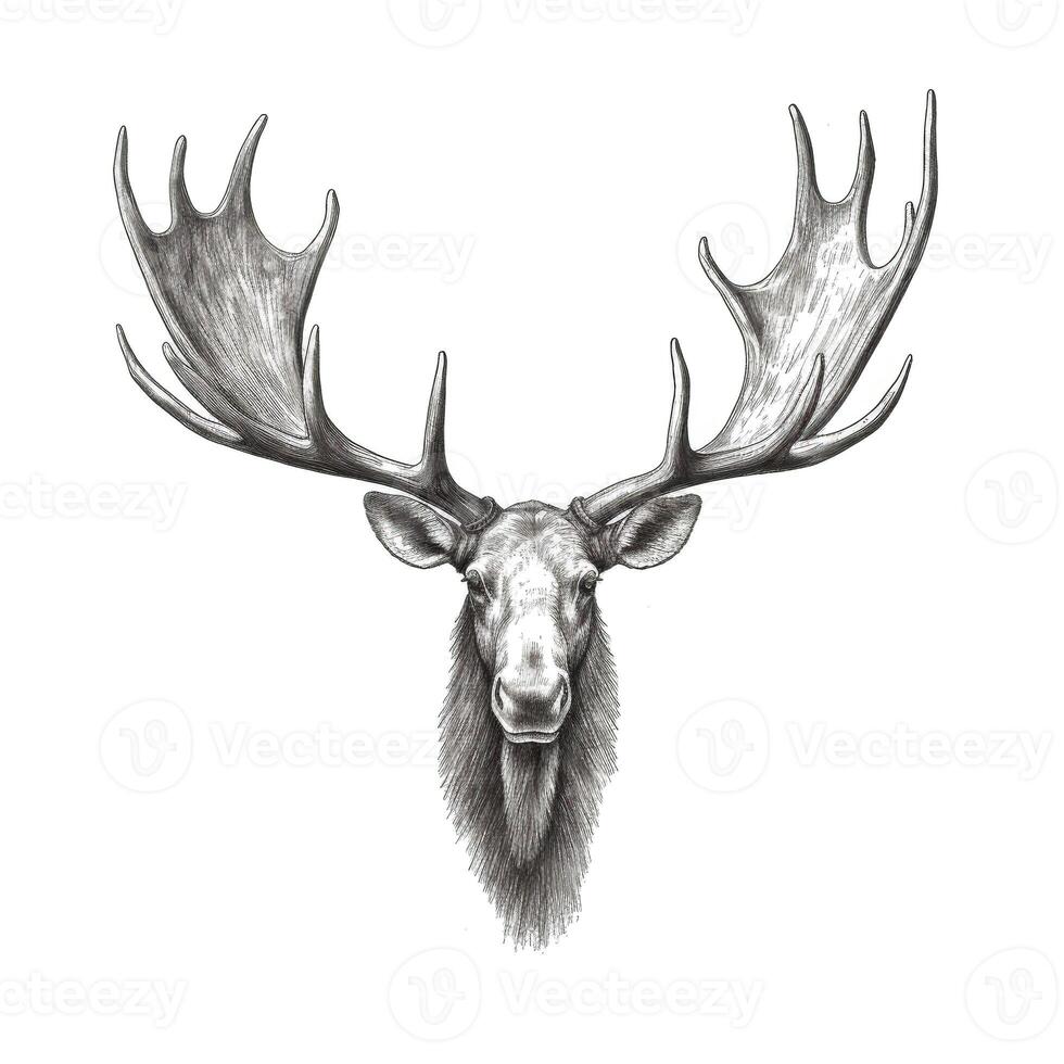 head moose horn photo