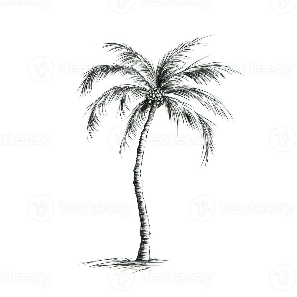 coconut tropical palm tree ai generated photo
