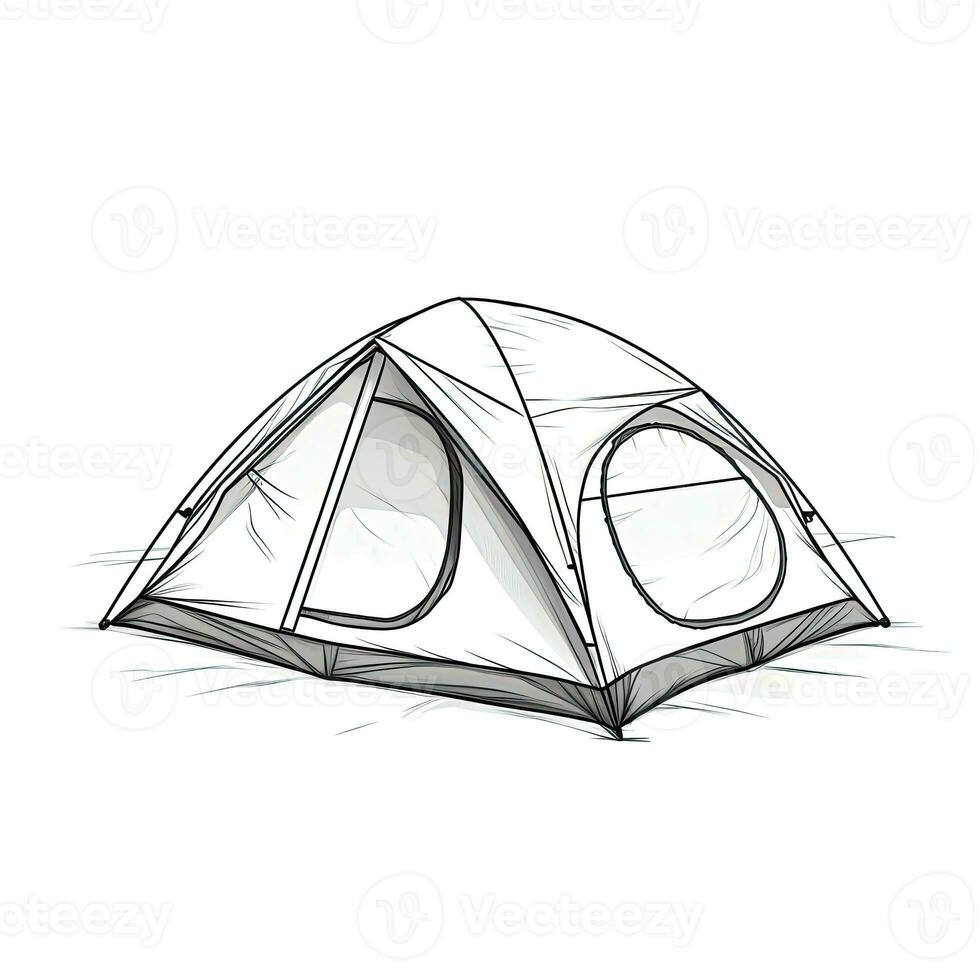 outdoor camping tent ai generated photo