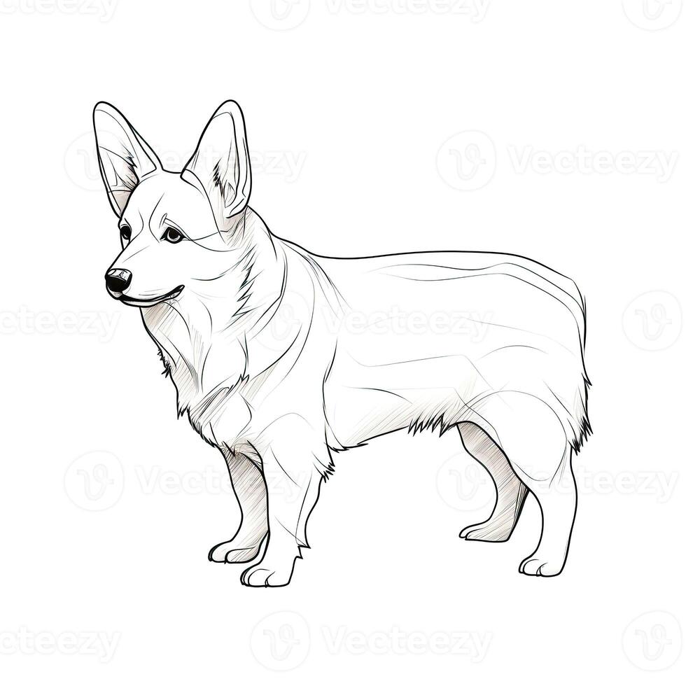 cute Pembroke Welsh Corgi Dog photo