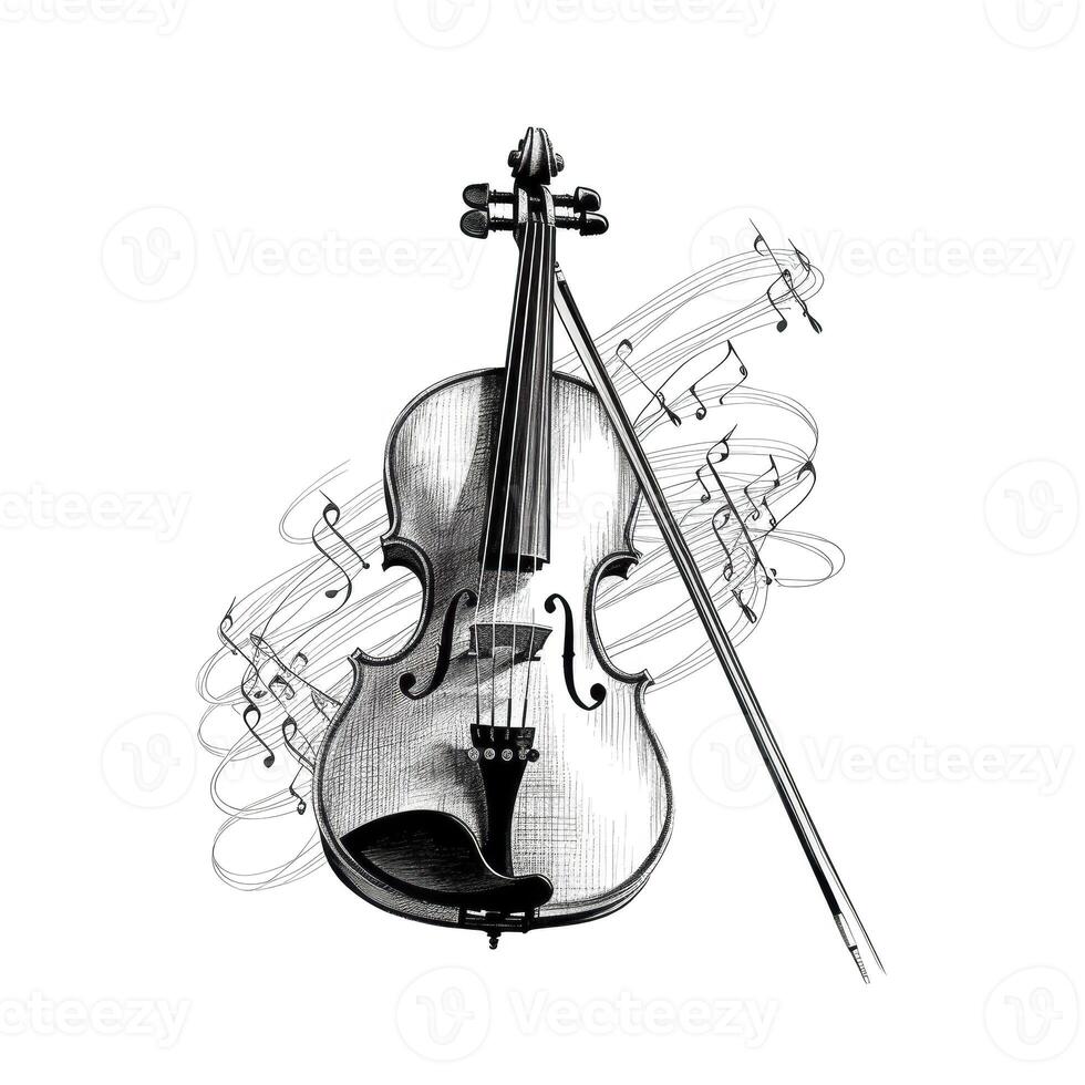 orchestra violin ai generated photo