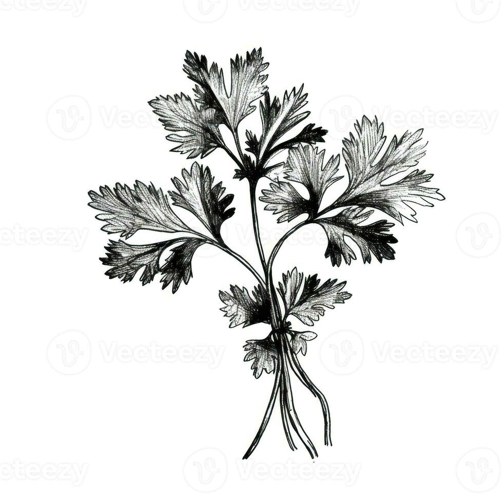 cilantro coriander ai generated photo