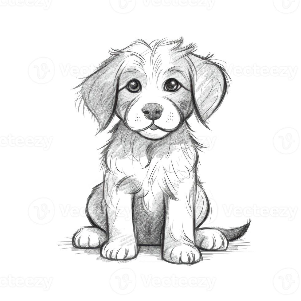 small cute puppy ai generated photo