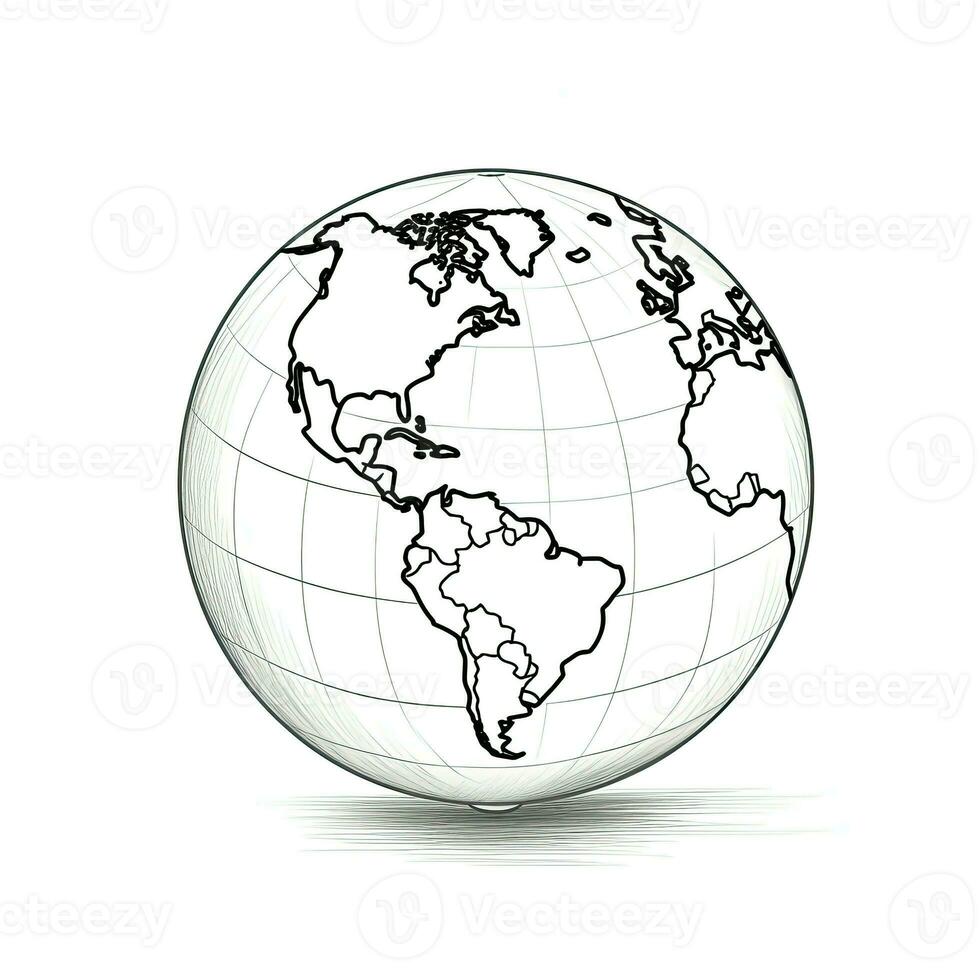 world globe ai generated photo