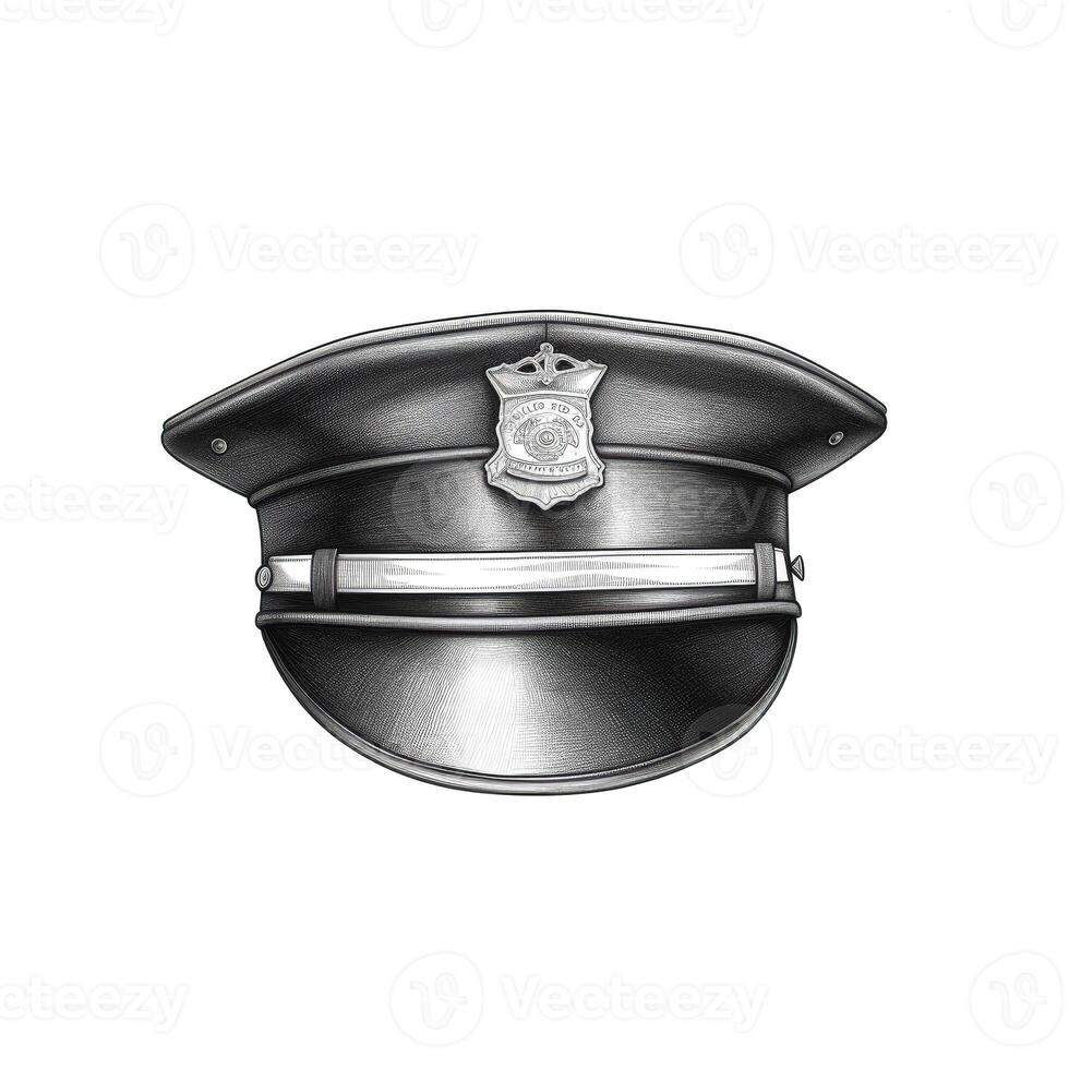 cap Police hat ai generated photo