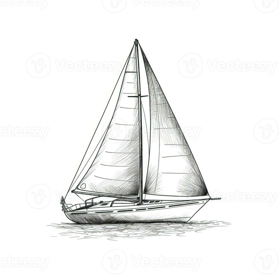 sea sailboat ai generated photo