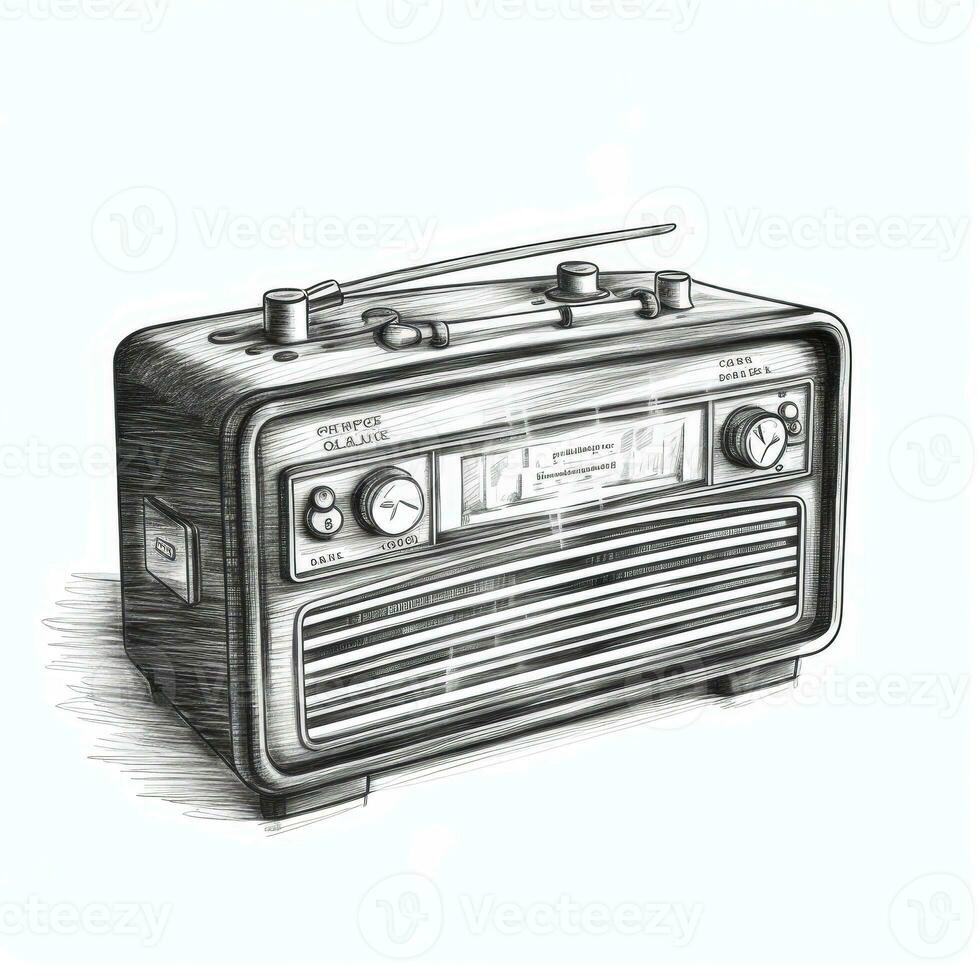 Noticias retro radio ai generado foto