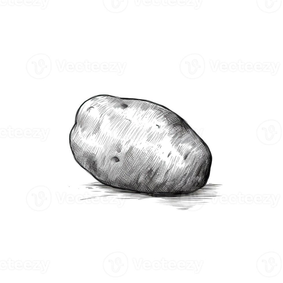 fresh potato ai generated photo