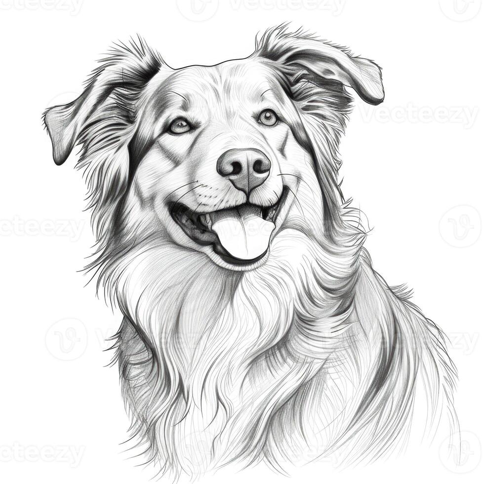 puppy Australian Shepherd Dog ai generated photo