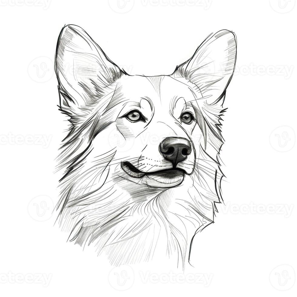 funny Pembroke Welsh Corgi Dog ai generated photo