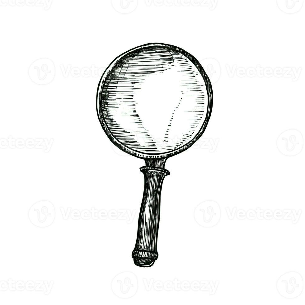 icon magnifying glass ai generated photo