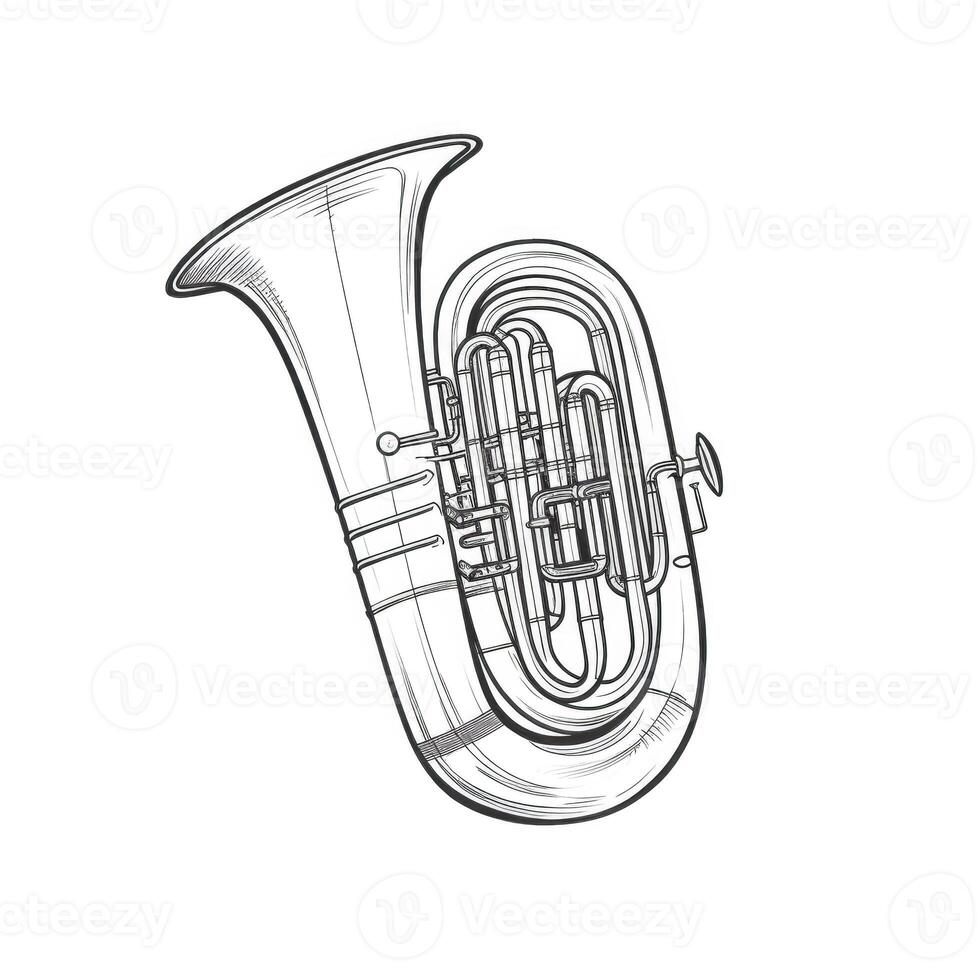 tube tuba ai generated photo