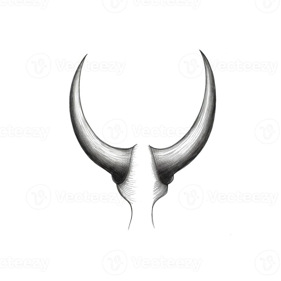 cattle cow horn ai generated photo