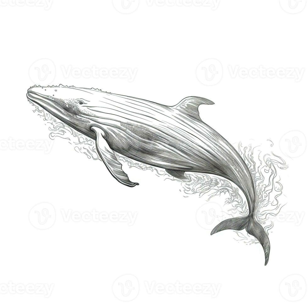 ocean whale ai generated photo