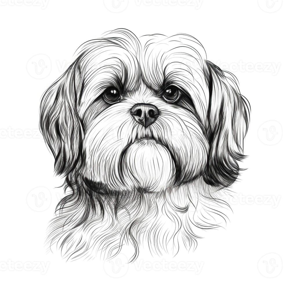 veterinary Shih Tzu Dog ai generated photo