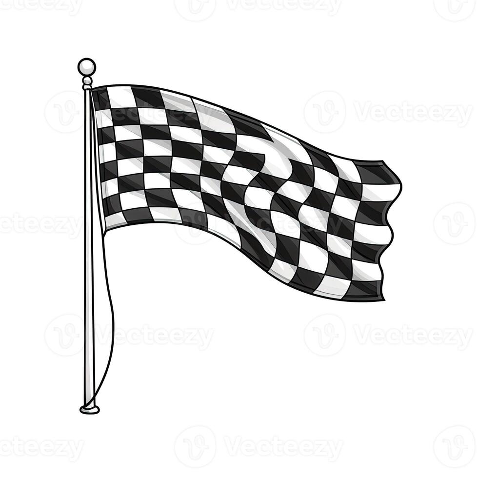 auto racing flag ai generated photo