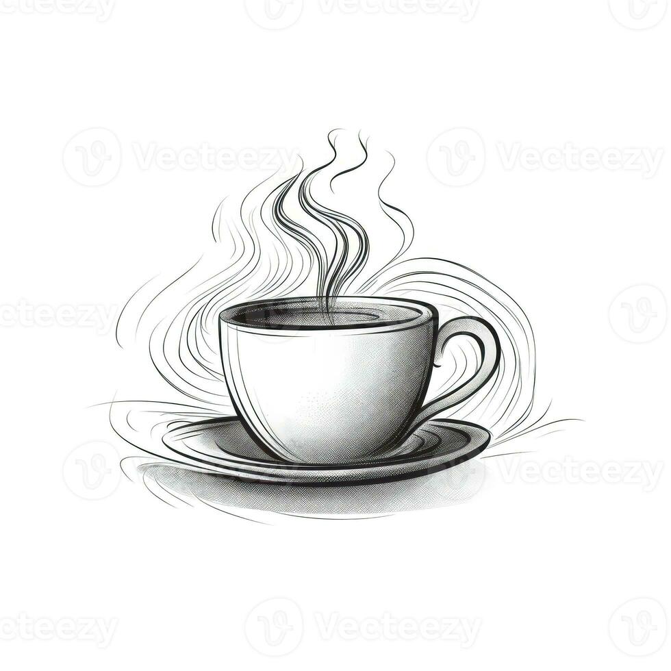 black coffee cup ai generated photo