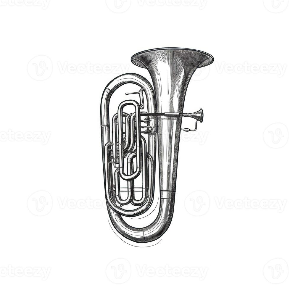 music tuba ai generated photo