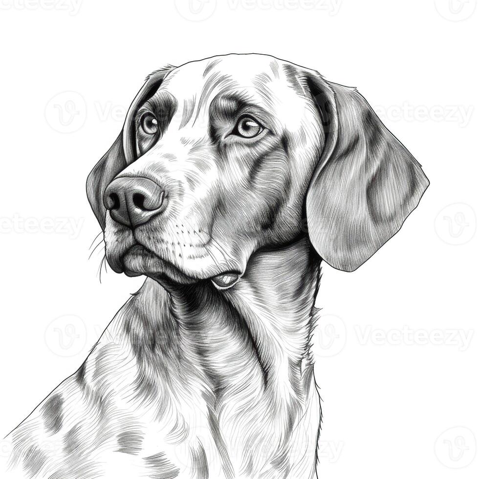 portrait German Shorthaired Pointer Dog ai generated photo